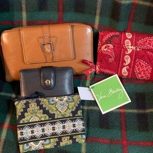 Handbags Vera Bradley and Etienne and wallets.
